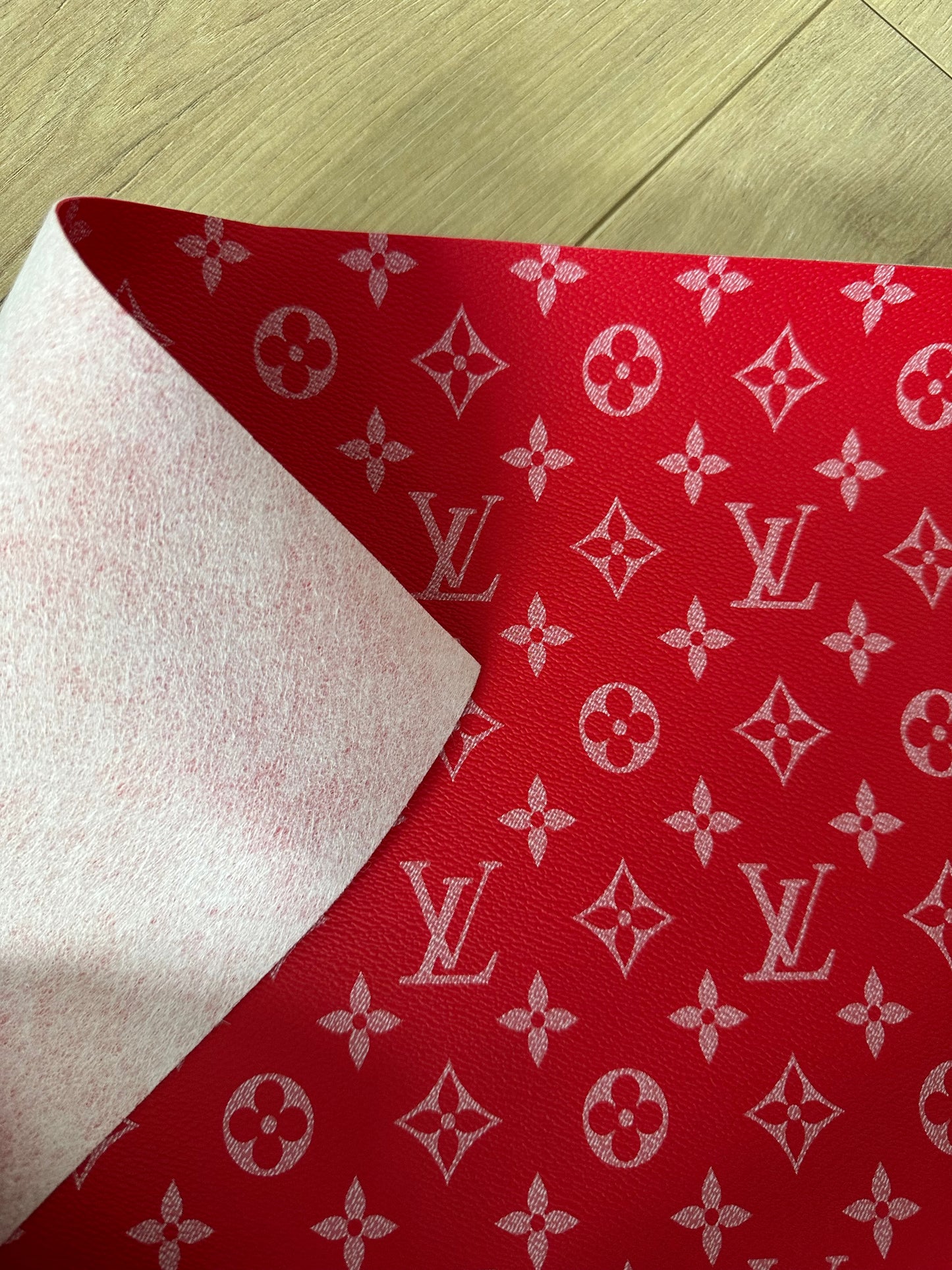 Lv Red Leather