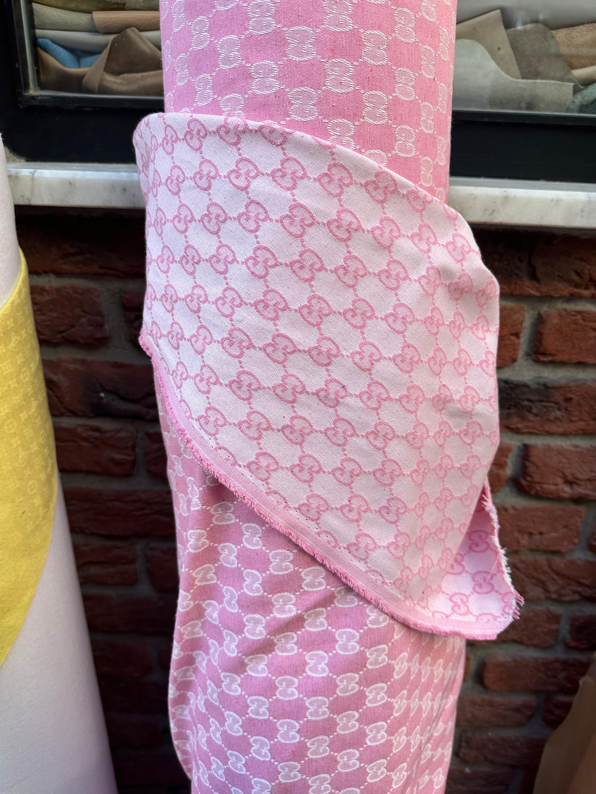 Clothing Fabric GG Pink - Lamberti Leathers
