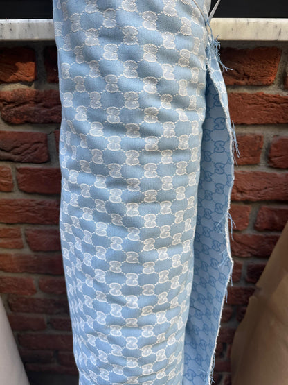 Clothing Fabric GG Blue - Lamberti Leathers