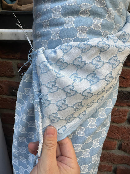 Clothing Fabric GG Blue - Lamberti Leathers