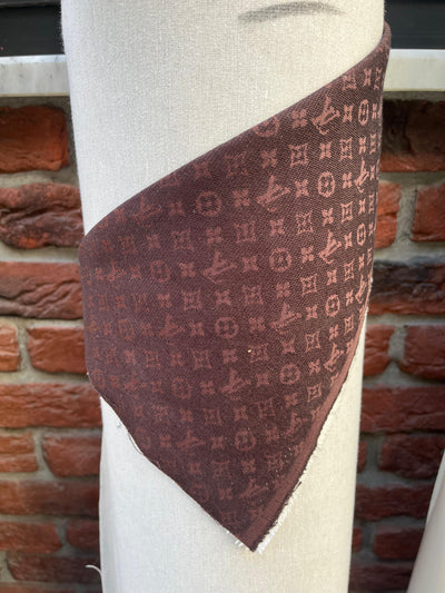 Cotton Fabric Lv Dark Brown - Lamberti Leathers