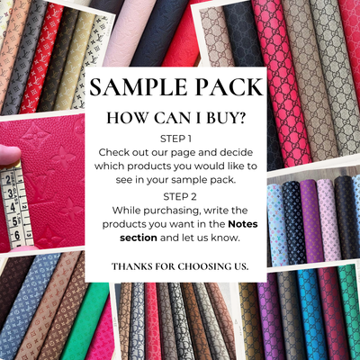 1-5 Pieces Sample Pack - Leather & Fabric (Please write the leather & fabrics you want in the order notes section.) - Lamberti Leathers